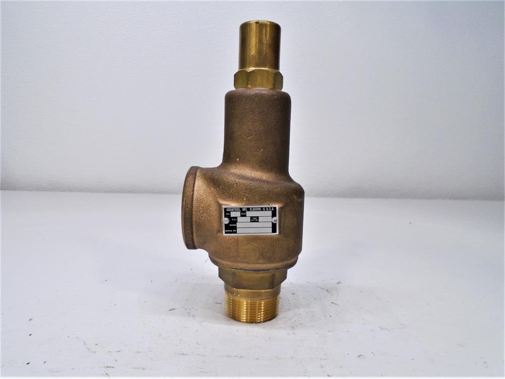 Aquatrol 69 Series 1-1/2" x 1-1/2" Steam Safety Relief Valve, 93PSI, Bronze